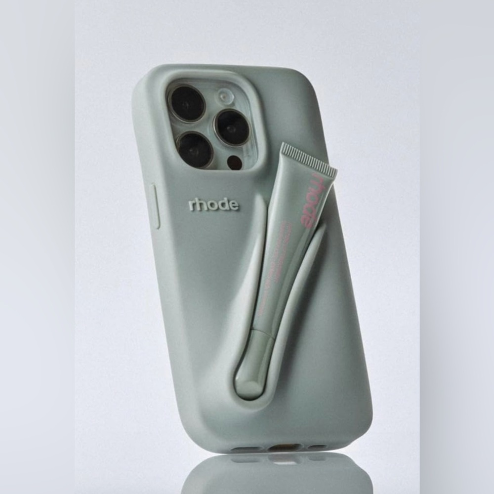 RHODE Sage Green Phone Case with Matching Strap